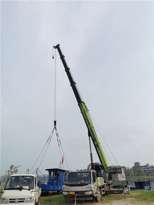 浦北县桥梁建设吊装案例